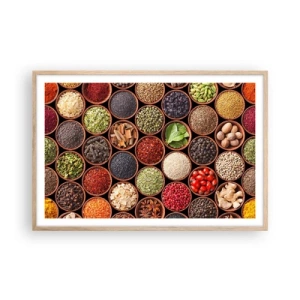 Plakat w ramie jasny dąb - Wszystkie smaki świata - 91x61 cm