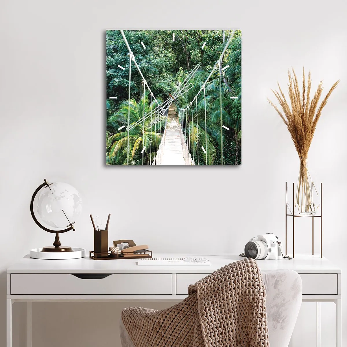 Zegar ścienny - Welcome to the jungle! - 40x40 cm