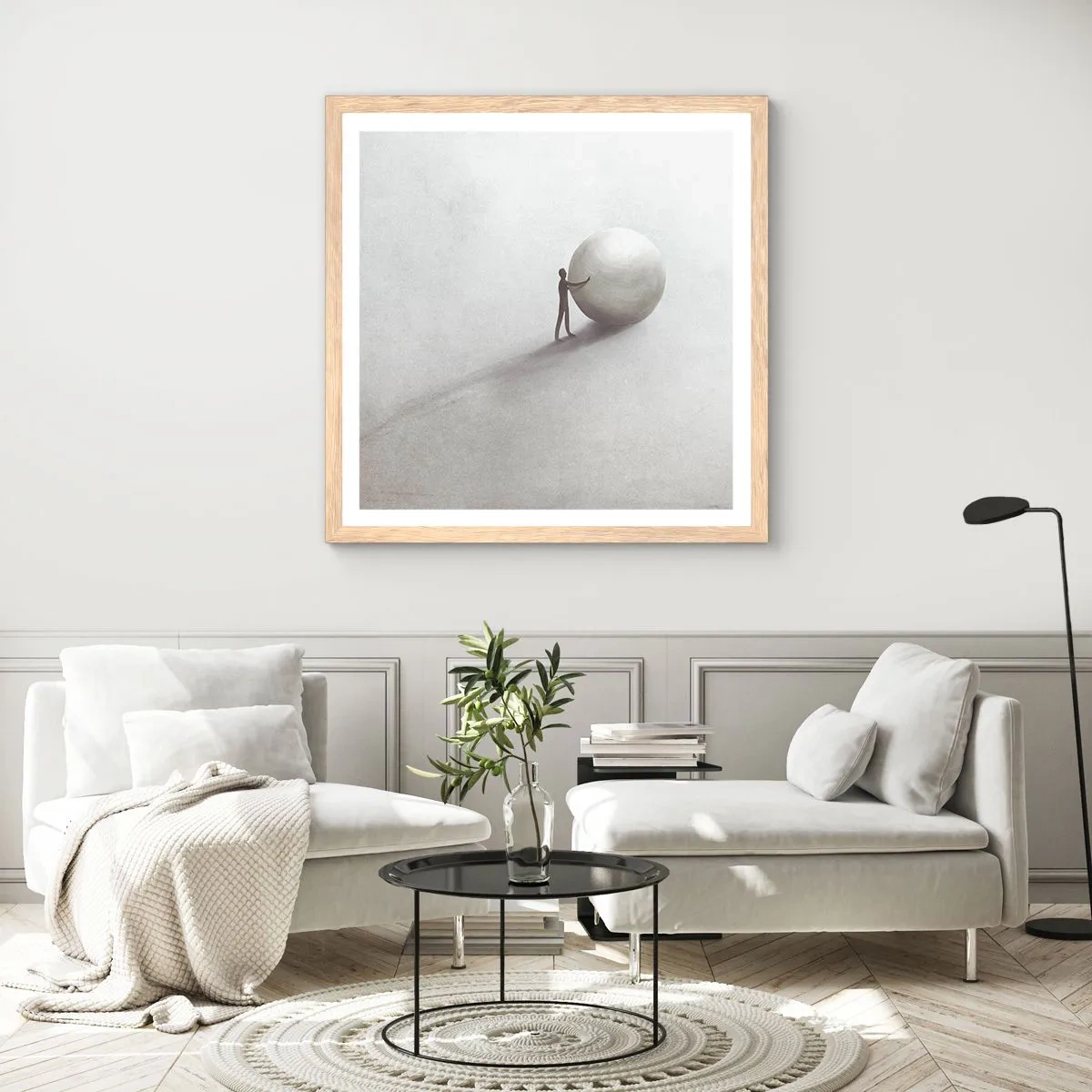 Plakat w ramie jasny dąb - Gra życia - 40x40 cm