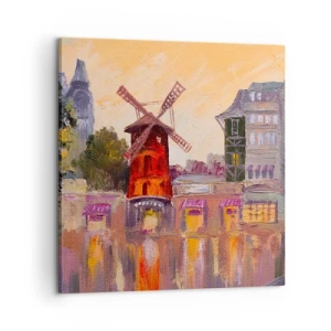 Obraz na płótnie - Paryskie ikony – Moulin Rouge - 60x60 cm