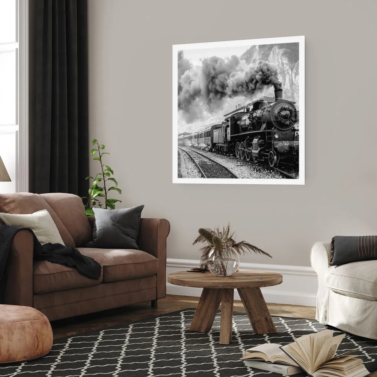 Plakat - Stoi na stacji… - 40x40 cm