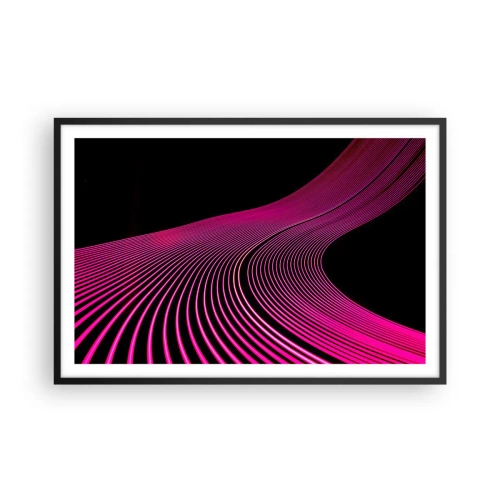 Plakat w czarnej ramie - Aleja światła - 91x61 cm