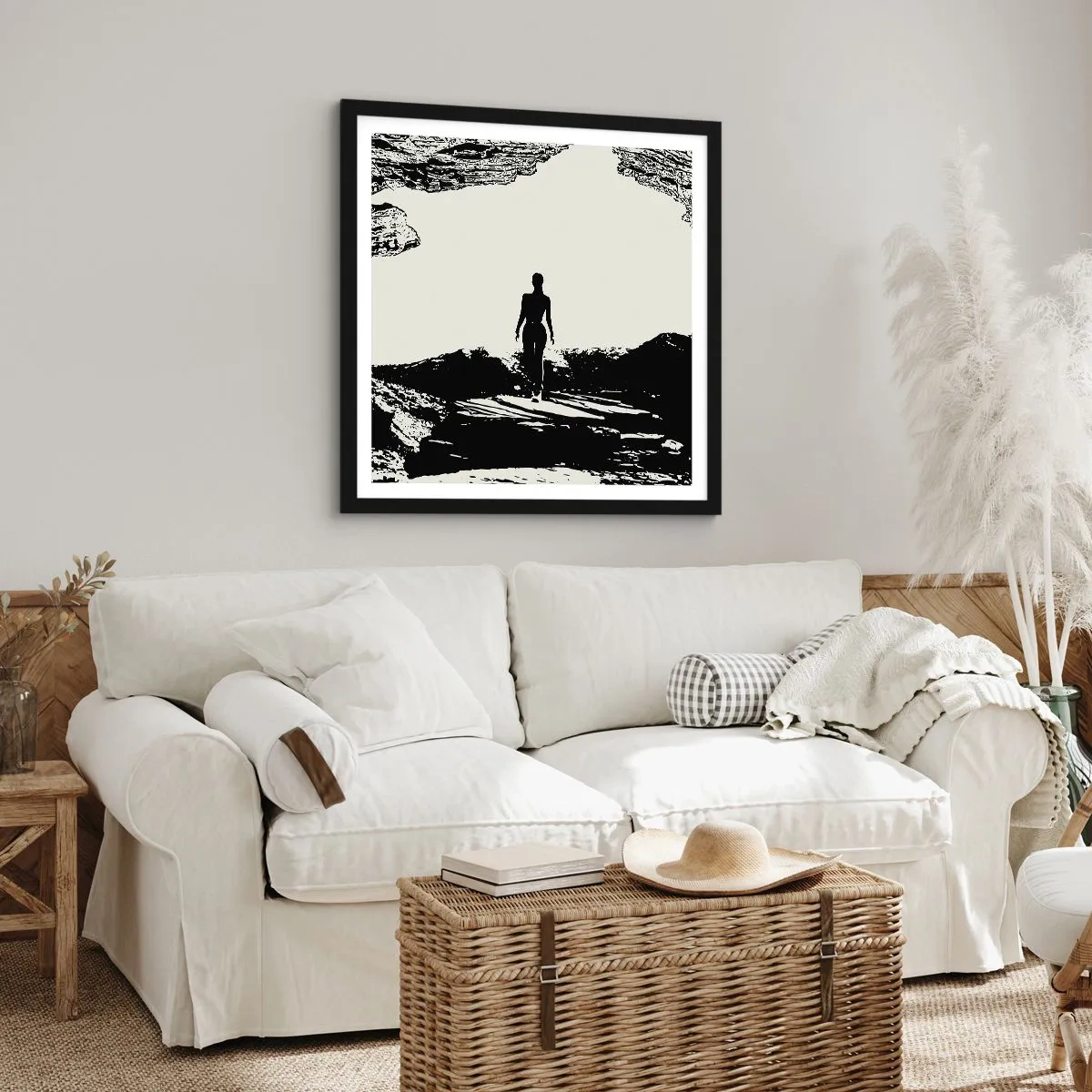 Plakat w czarnej ramie - Nowe spojrzenie - 30x30 cm