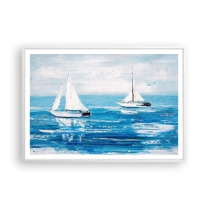 Plakat w białej ramie - Z przyjacielem u boku - 100x70 cm