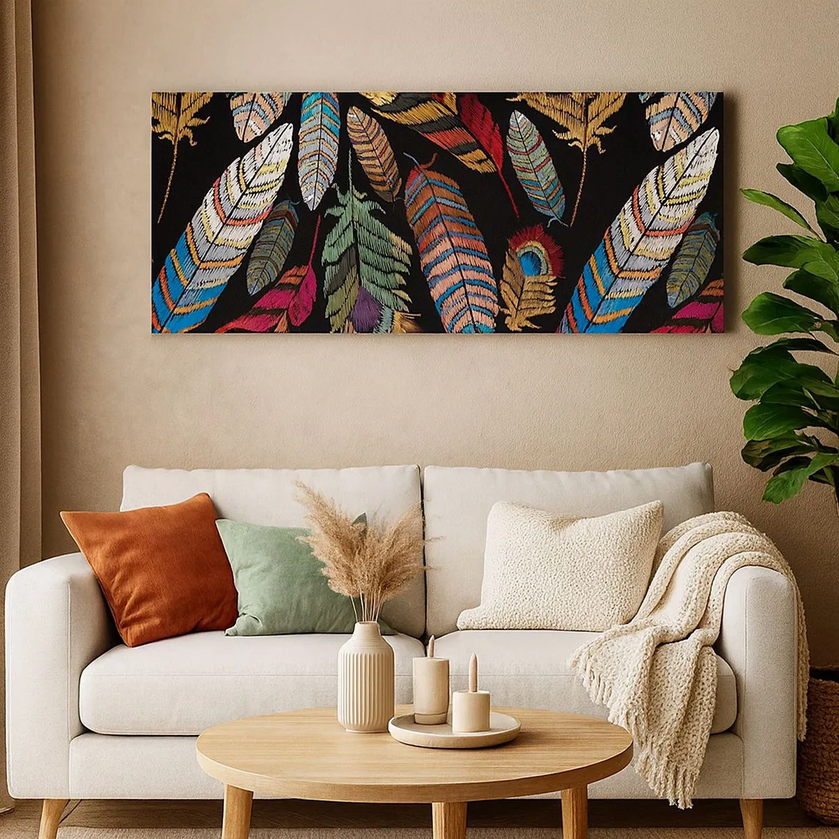 Obraz na płótnie - Ptasi karnawał - 100x40 cm