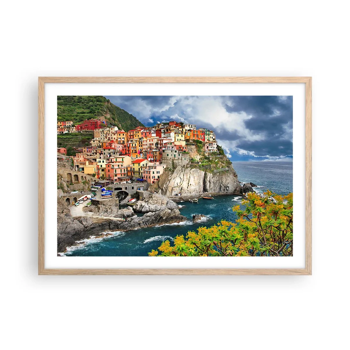 Plakat w ramie jasny dąb - Gromadka przytulona do skał - 70x50 cm