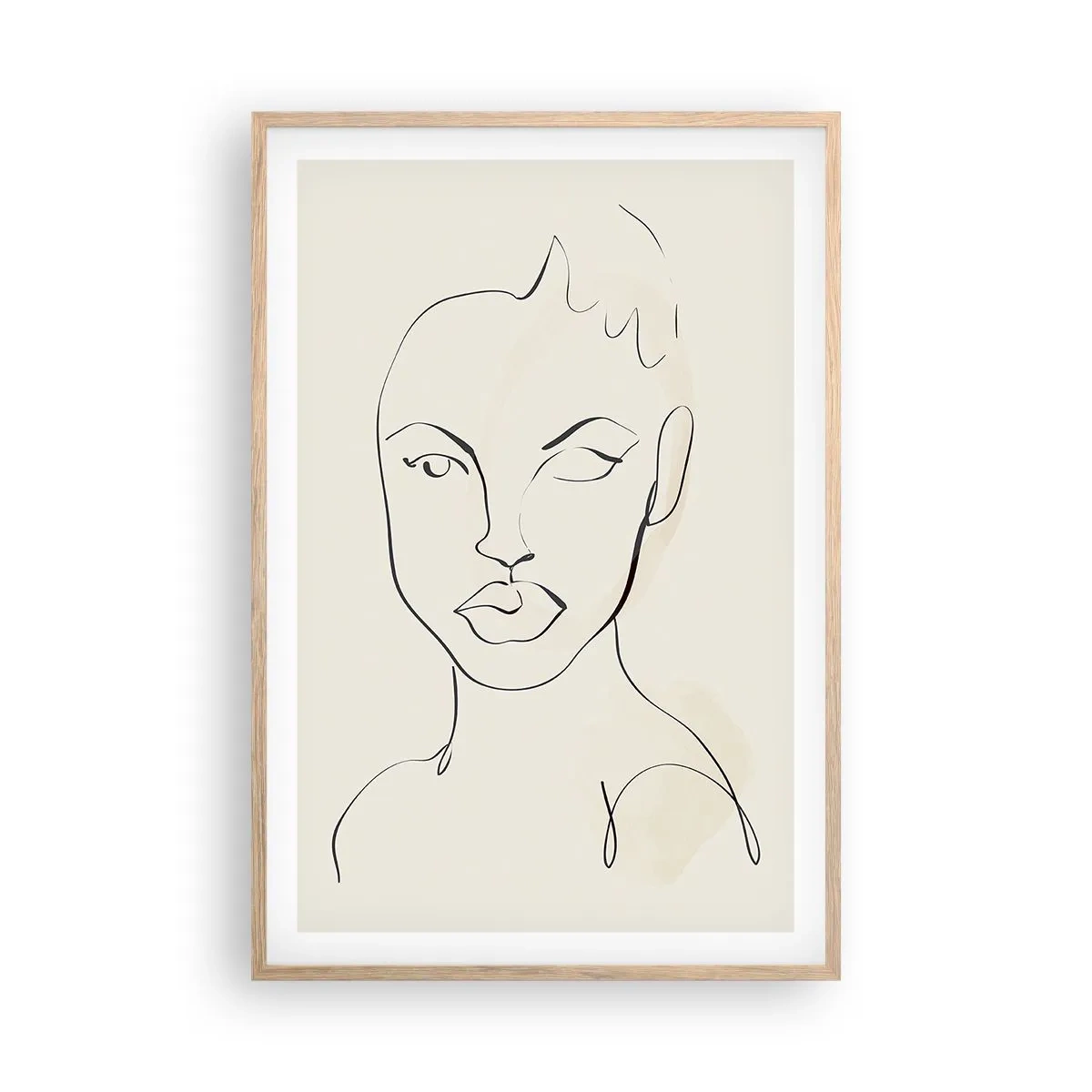 Plakat w ramie jasny dąb - Zarys zmysłowości - 61x91 cm