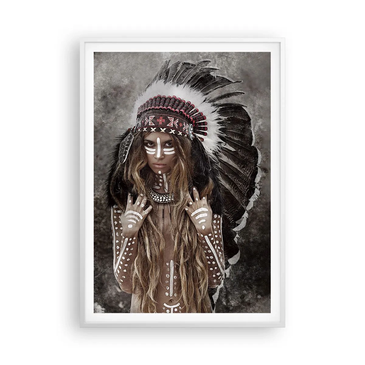 Plakat w białej ramie - Tajemnica siły plemienia - 70x100 cm