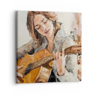 Obraz na płótnie - Koncert na gitarę i dziewczęce serce - 30x30 cm