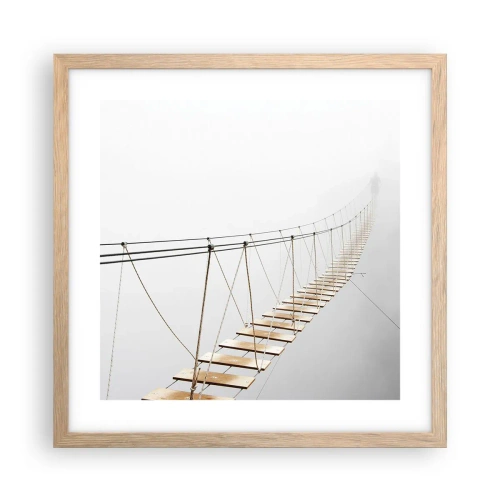 Plakat w ramie jasny dąb - Dokąd cię zaprowadzi? - 40x40 cm