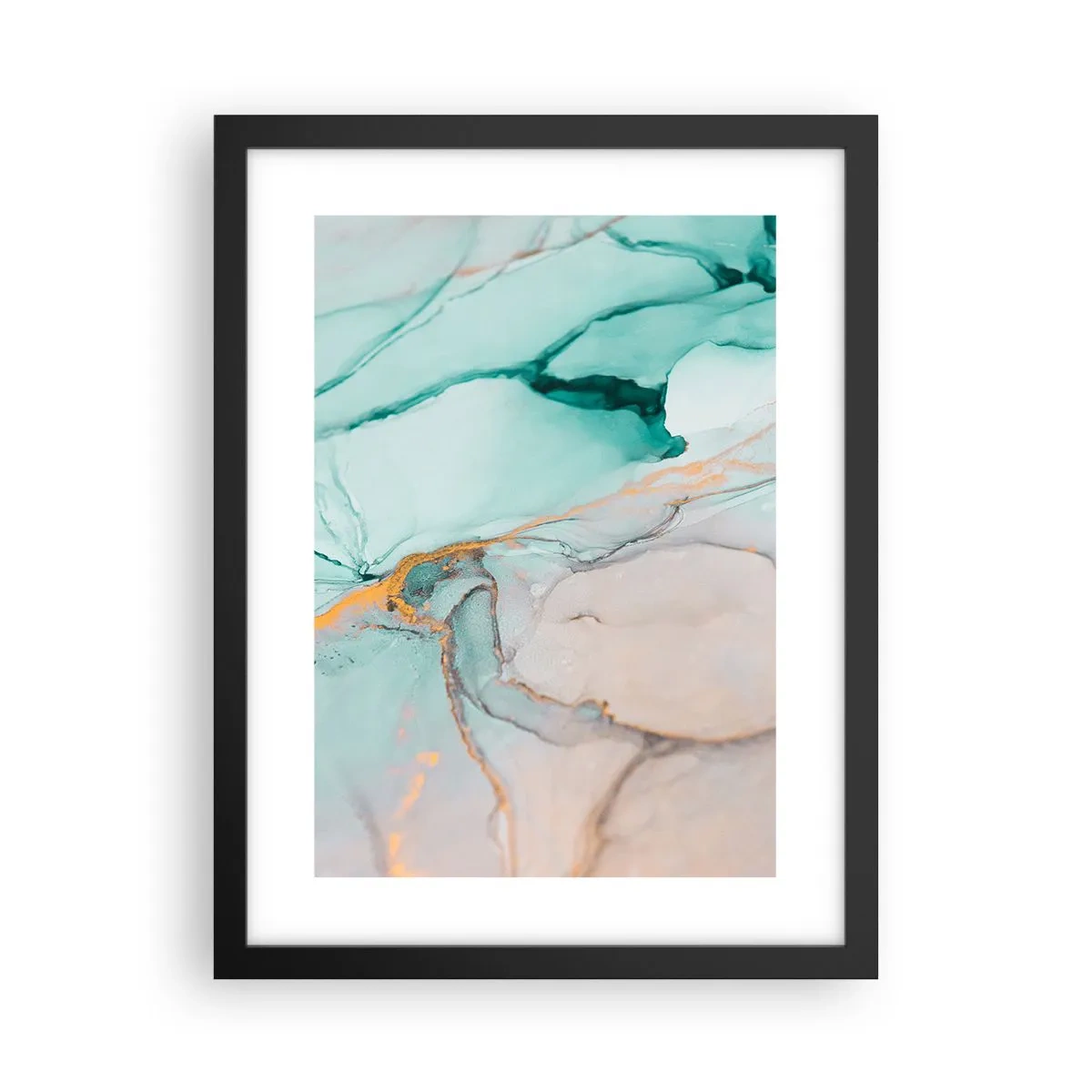 Plakat w czarnej ramie - Taniec kształtów i barw - 30x40 cm