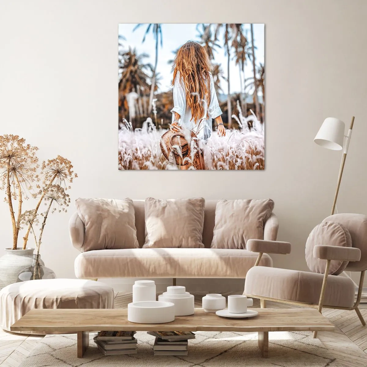 Obraz na płótnie - Zrodzona z puchu traw - 70x70 cm