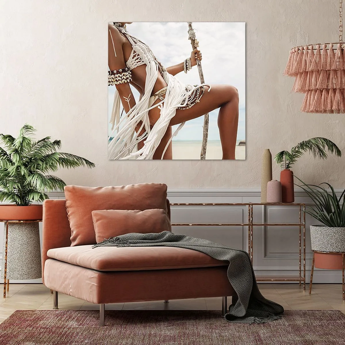 Obraz na płótnie - Kapłanka słońca - 30x30 cm