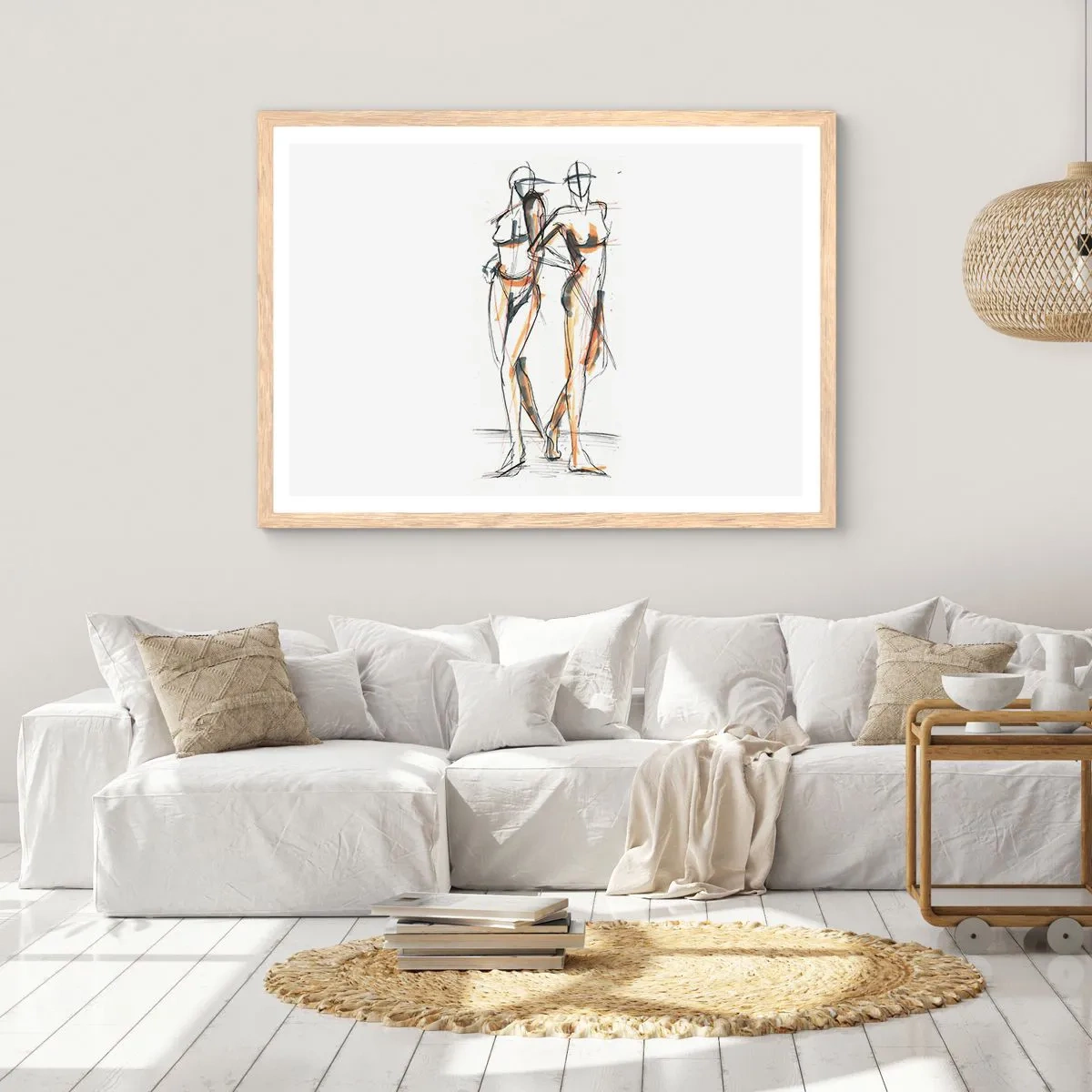 Plakat w ramie jasny dąb - Studium wdzięku - 91x61 cm