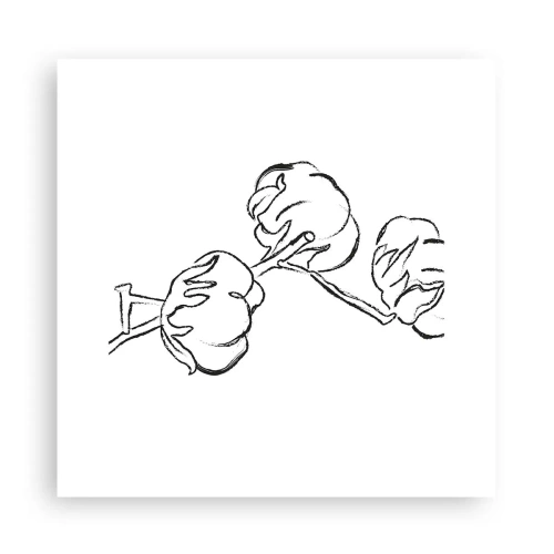 Plakat - Bawełniany puch - 30x30 cm