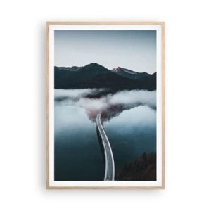 Plakat w ramie jasny dąb - Nad wodą gładką jak lustro - 70x100 cm