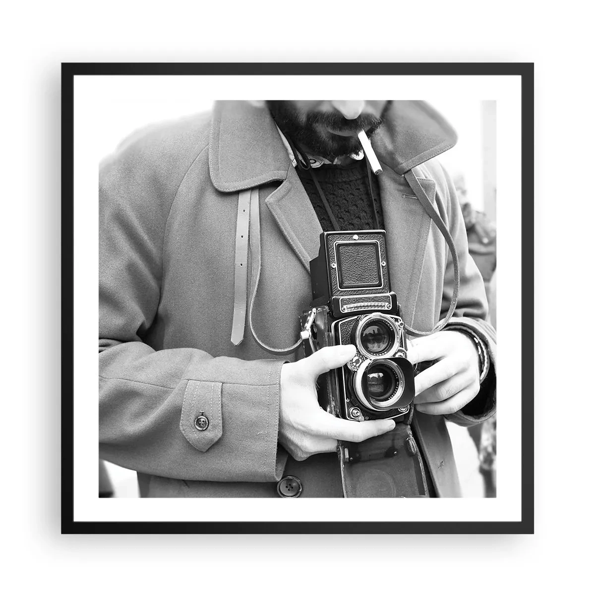 Plakat w czarnej ramie - W stylu retro - 60x60 cm