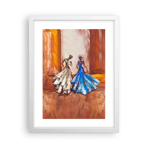 Plakat w białej ramie - Wdzięczny duet - 30x40 cm