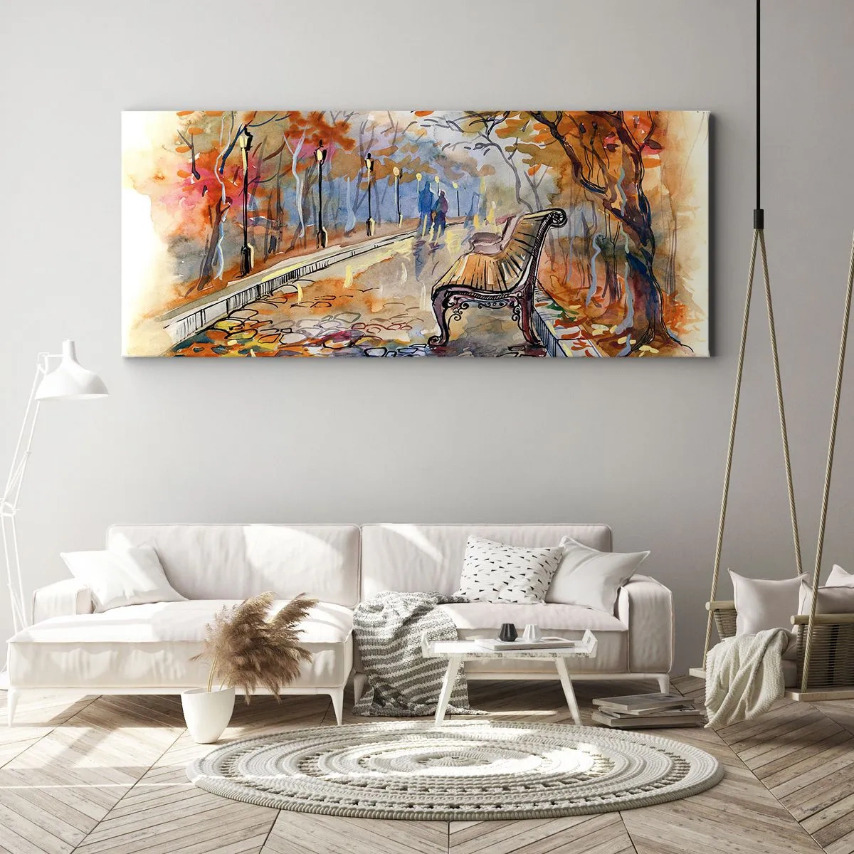 Obraz na płótnie - Razem powędrować w jesień - 100x40 cm
