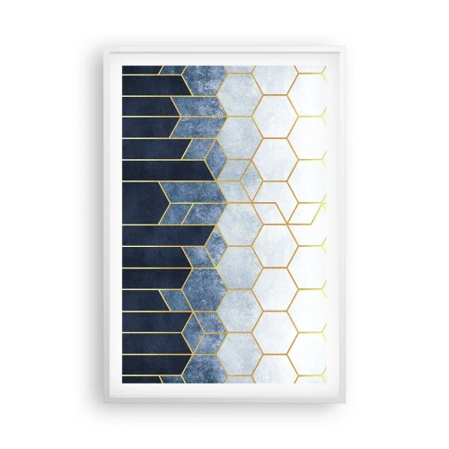 Plakat w białej ramie - Kompozycja w synkopowym rytmie - 61x91 cm