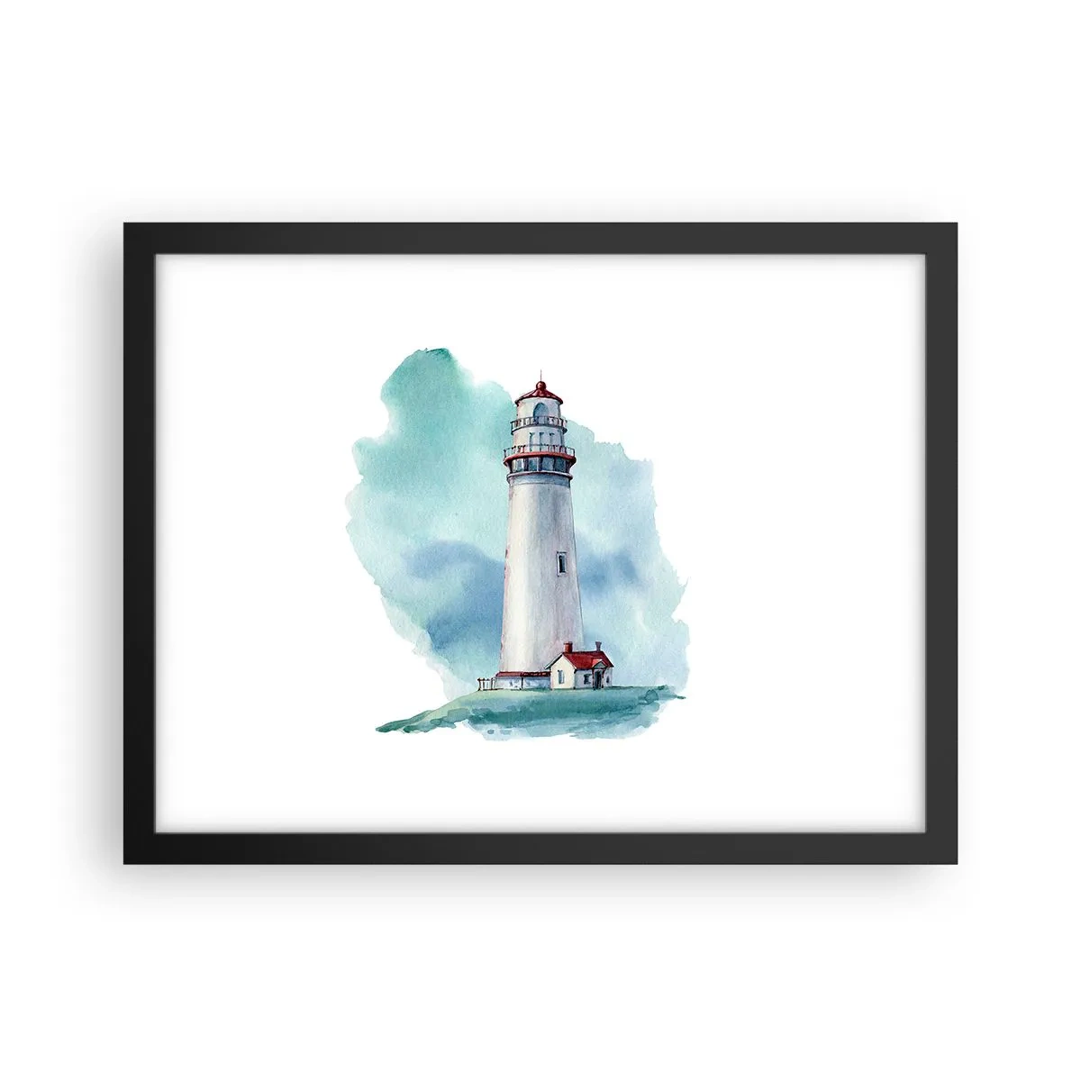 Plakat w czarnej ramie - Łagodna siostra błękitu - 40x30 cm