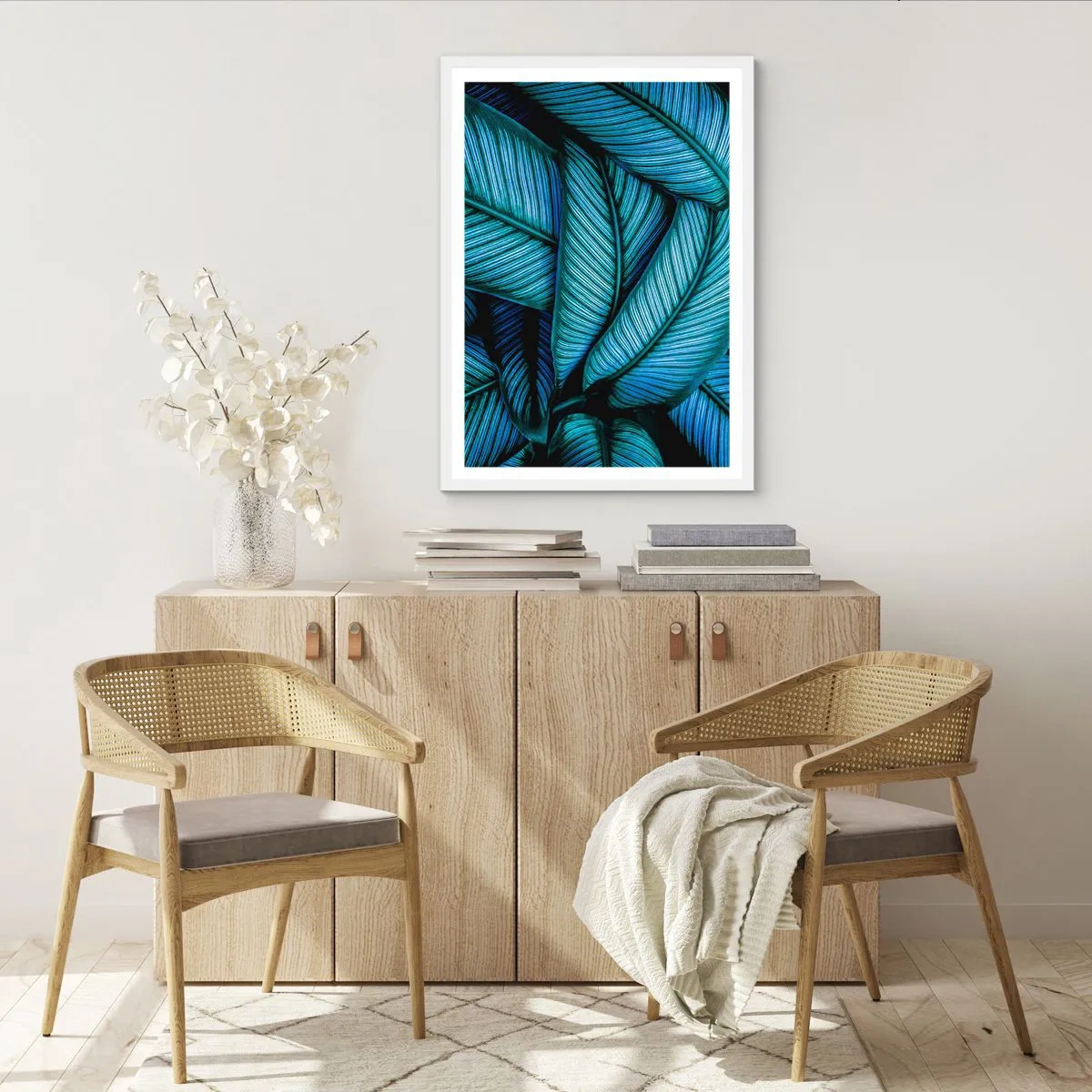 Plakat w białej ramie - Linie życia - 70x100 cm