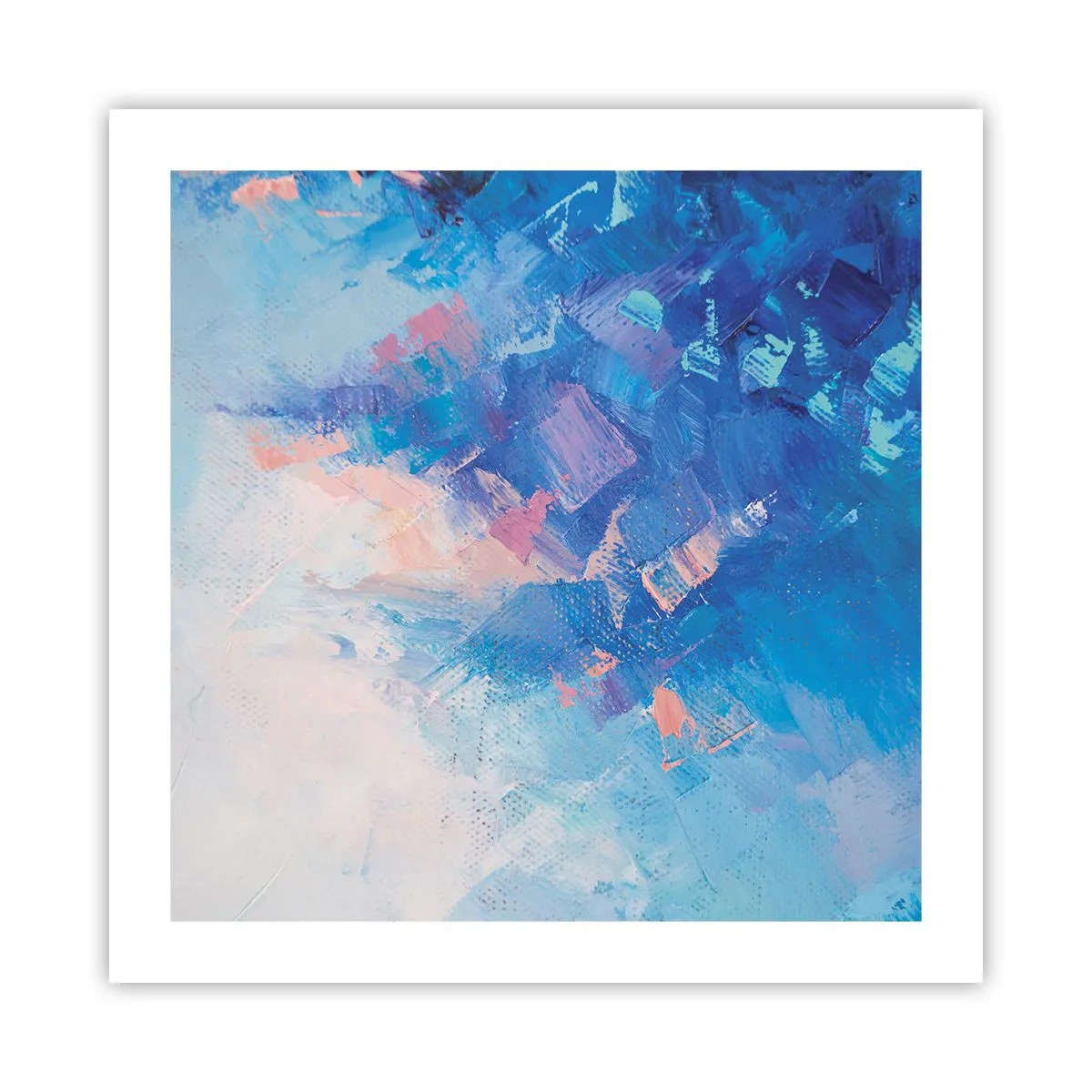 Plakat - Zimowa abstrakcja - 50x50 cm