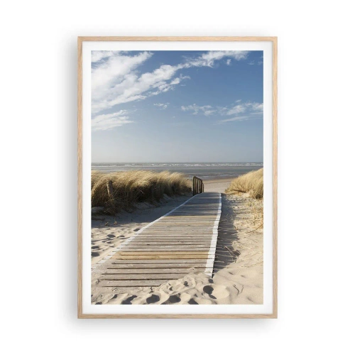 Plakat w ramie jasny dąb - Za wydmą, w szumie traw - 70x100 cm
