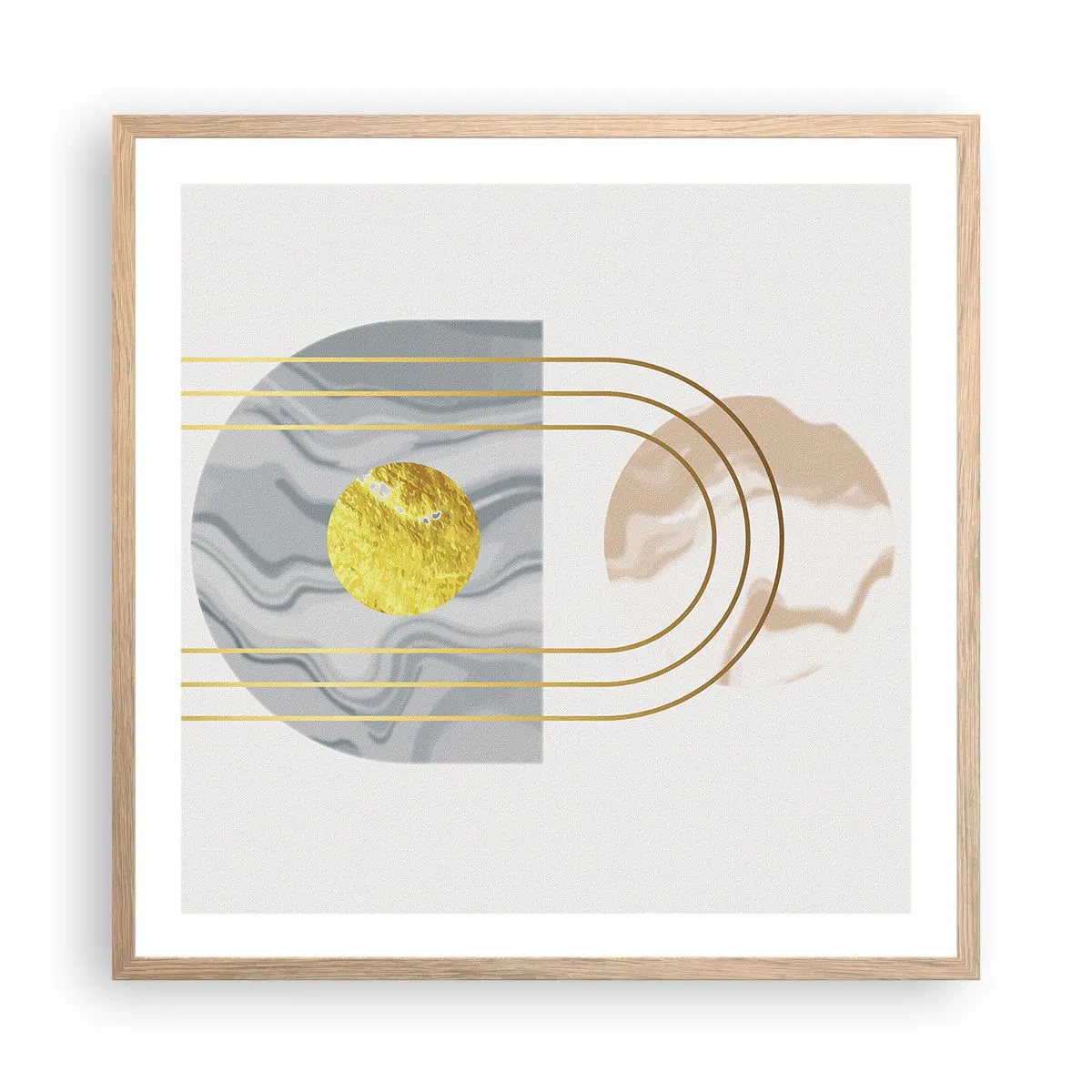 Plakat w ramie jasny dąb - Jasność i blask - 60x60 cm