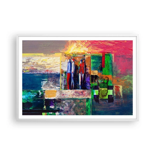 Plakat w białej ramie - Relacje i emocje - 100x70 cm