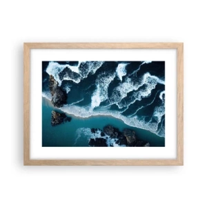 Plakat w ramie jasny dąb - Otulone falami - 40x30 cm