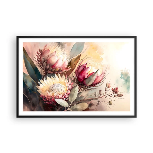 Plakat w czarnej ramie - Z profilu i en face - 91x61 cm