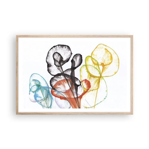 Plakat w ramie jasny dąb - Kwiaty z duszą - 91x61 cm