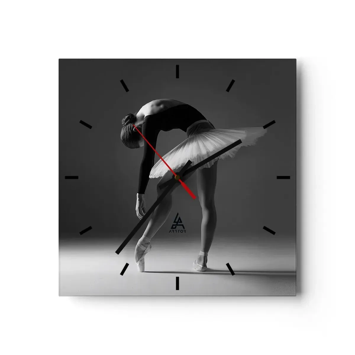 Zegar ścienny - Bella balerina - 40x40 cm