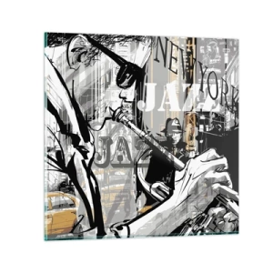 Obraz na szkle - W rytmie Nowego Jorku - 40x40 cm