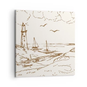 Obraz na płótnie - Zarys wspomnienia lata - 50x50 cm