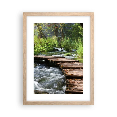 Plakat w ramie jasny dąb - Nad pienistą kaskadą - 30x40 cm