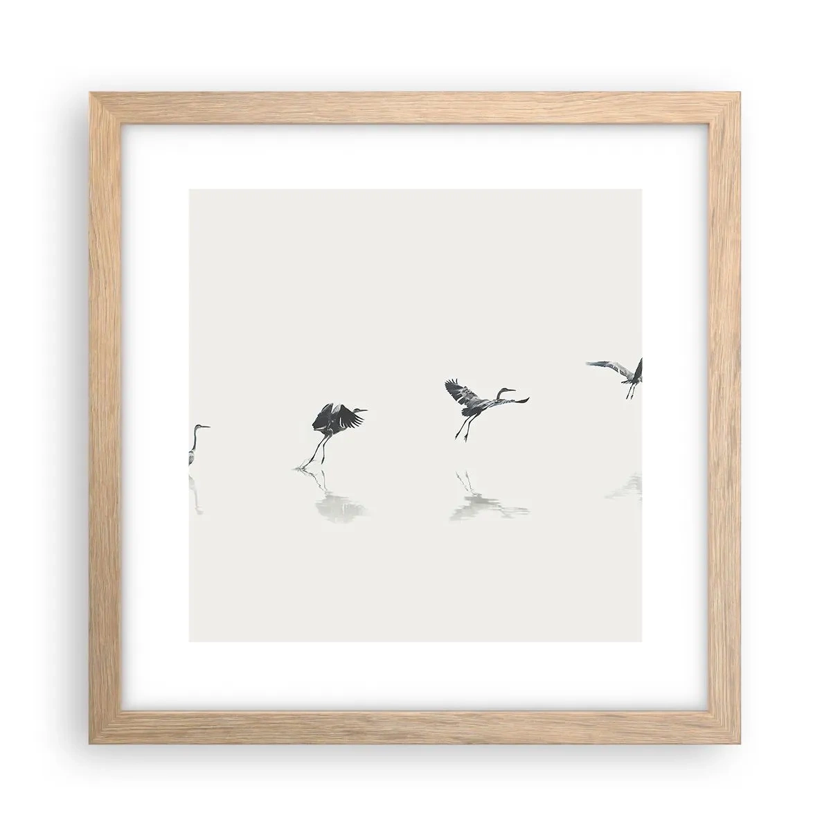 Plakat w ramie jasny dąb - Cztery proste kroki - 30x30 cm