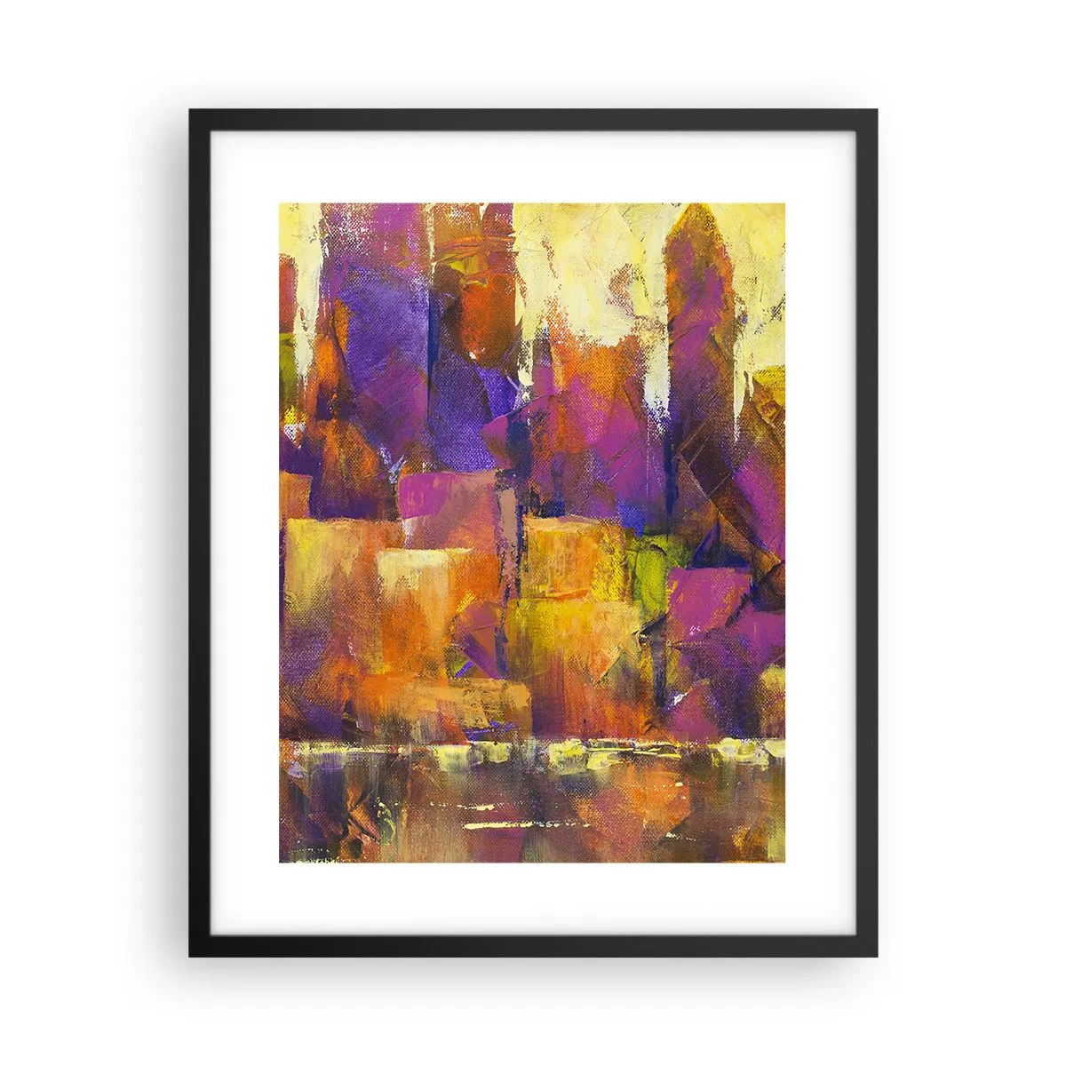 Plakat w czarnej ramie - Kompozycja metropolitalna - 40x50 cm