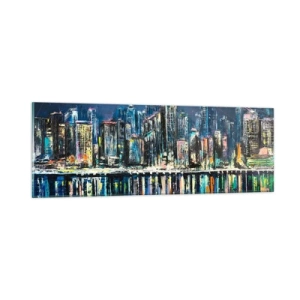 Obraz na szkle - Kaskada swiateł - 90x30 cm