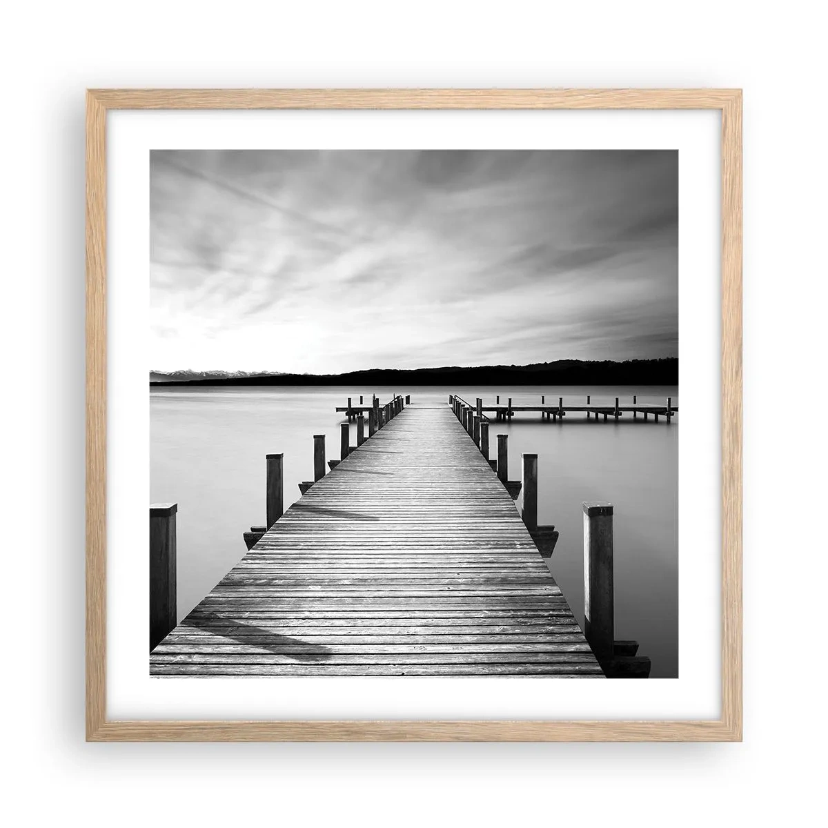 Plakat w ramie jasny dąb - U wodopoju – spokoju - 50x50 cm