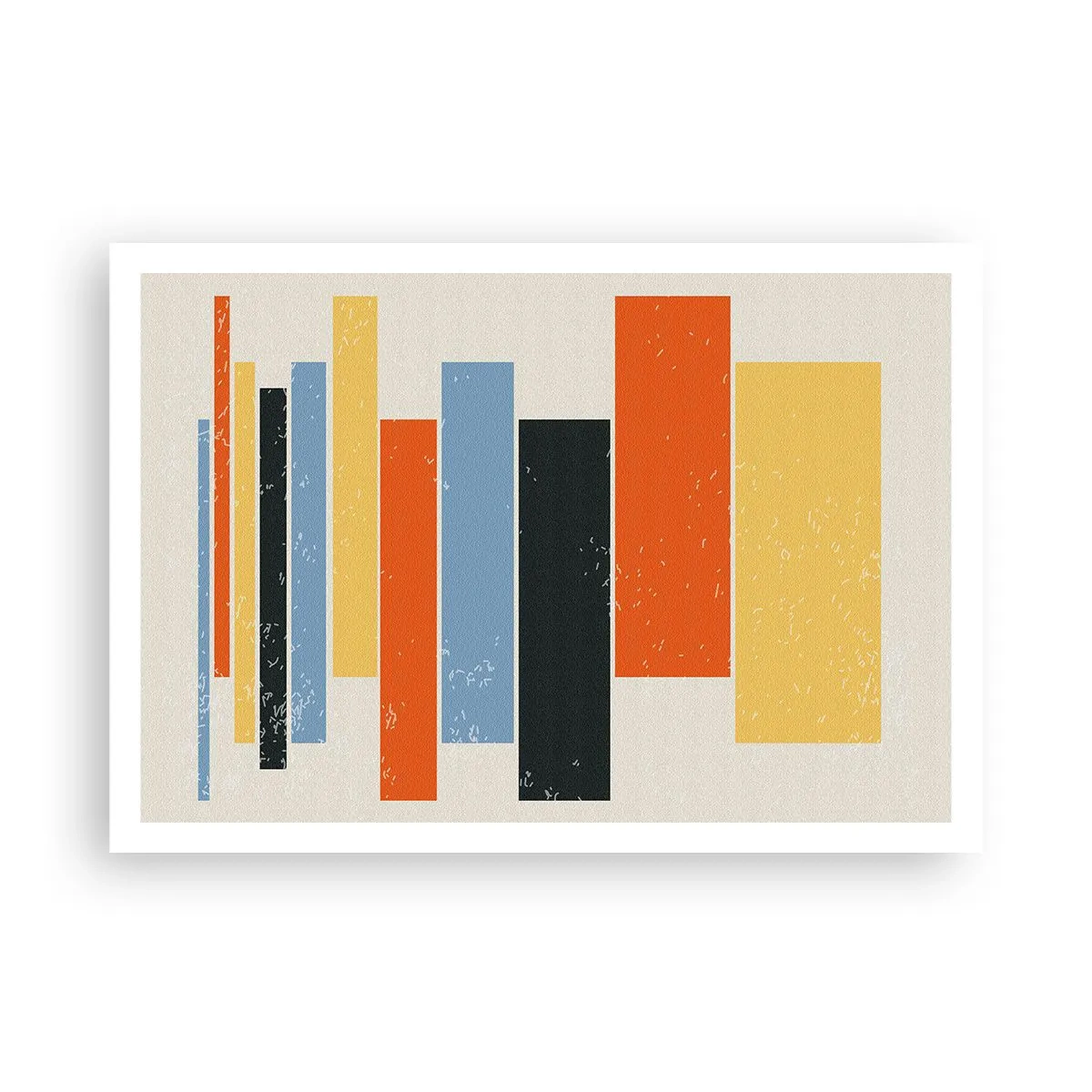 Plakat - Kolorowe prostokąty w nowoczesnym układzie - 100x70cm - Zapis muzyki - Nowoczesna dekoracja ścienna do salonu i sypialni ARTTOR