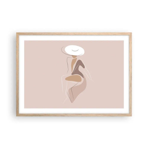 Plakat w ramie jasny dąb - Damą być - 70x50 cm