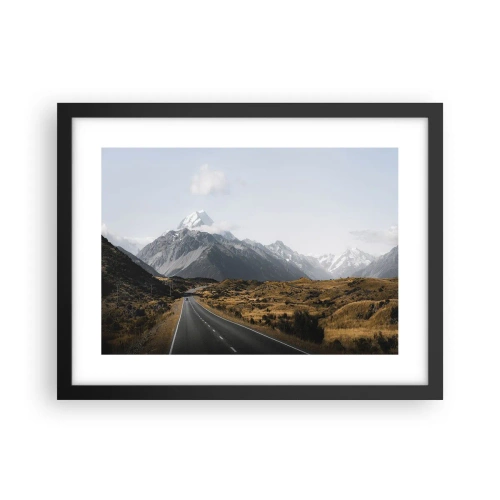 Plakat w czarnej ramie - Droga do serca gór - 40x30 cm