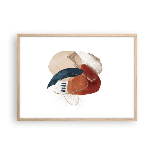 Plakat w ramie jasny dąb - Owalna kompozycja - 70x50 cm
