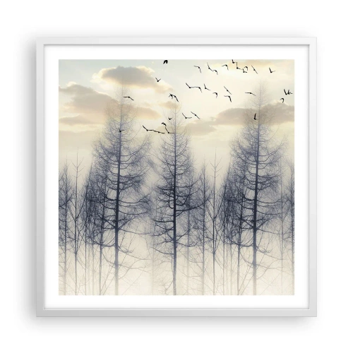 Plakat w białej ramie - Duchy lasu - 60x60 cm