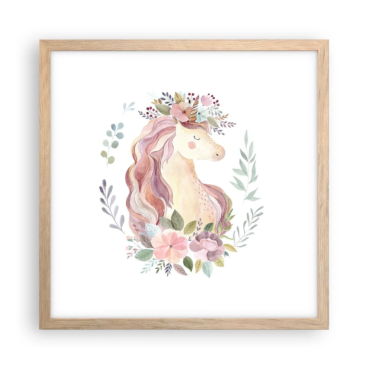 Plakat w ramie jasny dąb - Zaproszenie do świata baśni - 40x40 cm