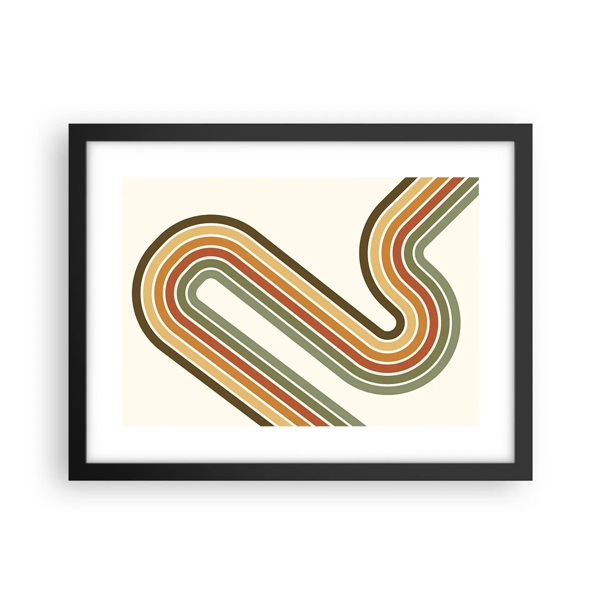 Plakat w czarnej ramie - Zygzakiem do celu - 40x30 cm