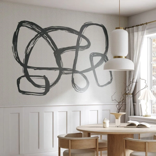 Fototapeta Premium Canvas - Zapętlona abstrakcja - Boho, Sztuka, Minimalistyczny - 200x140 cm