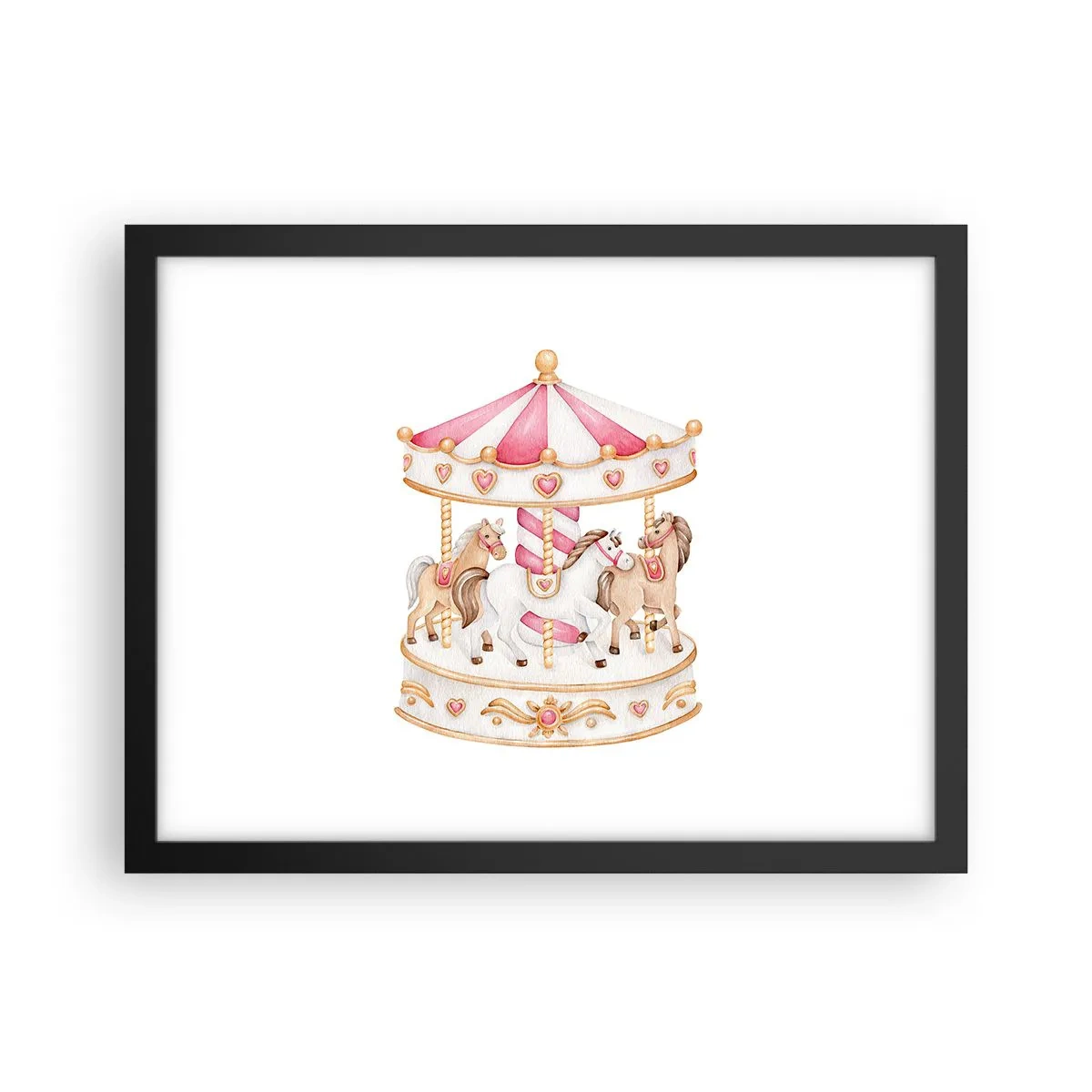 Plakat w czarnej ramie - Słodki świat dzieciństwa - 40x30 cm